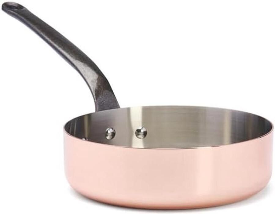 Sauteuse Roestvrij Staal Koekenpan Hapjespan Veelzijdig Koken Dik RVS Materiaal 20 cm Diameter Zilver