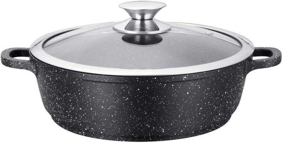 Sautoir Pan Kookpan Aluminium Koken op Inductie PFOA-Vrije Anti-aanbaklaag 40 cm Grijs