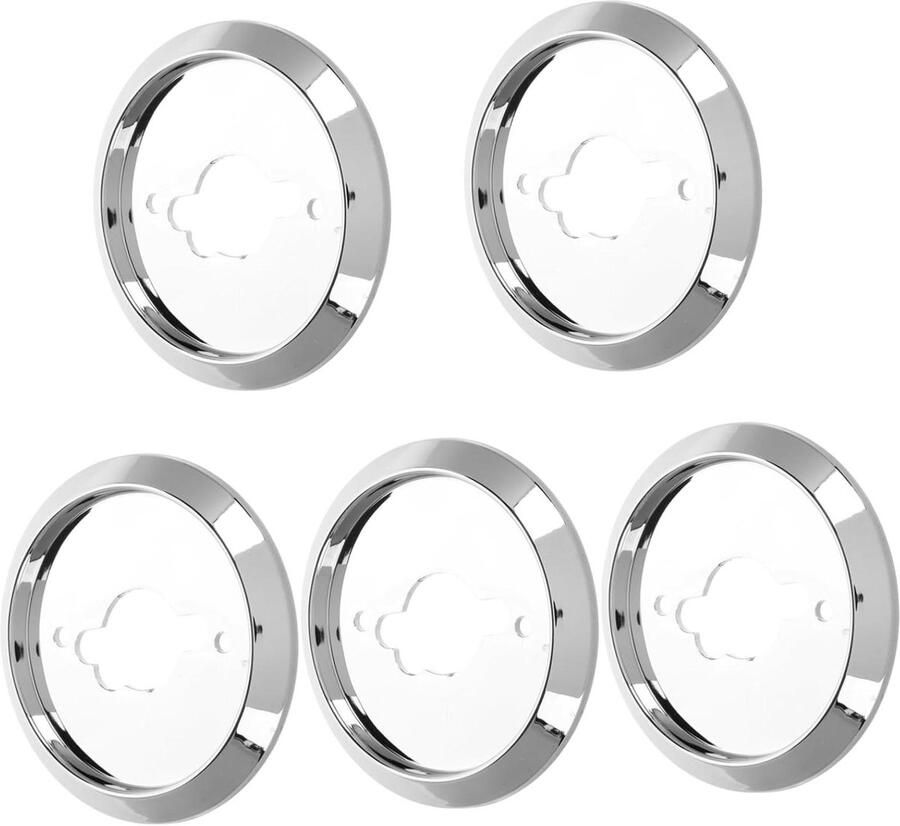 Schakelknop Afdekplaat Fornuis Knoppen Keuken Verbetering Gegalvaniseerde Afwerking 5 Stuks Zilver