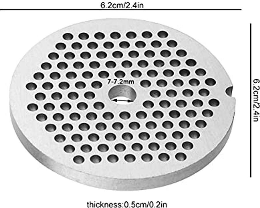 Schijfmes voor ambachtelijke vleesmolen crusher hakmolen plaat schijf mes professioneel reserveonderdeel (gat 3 mm)
