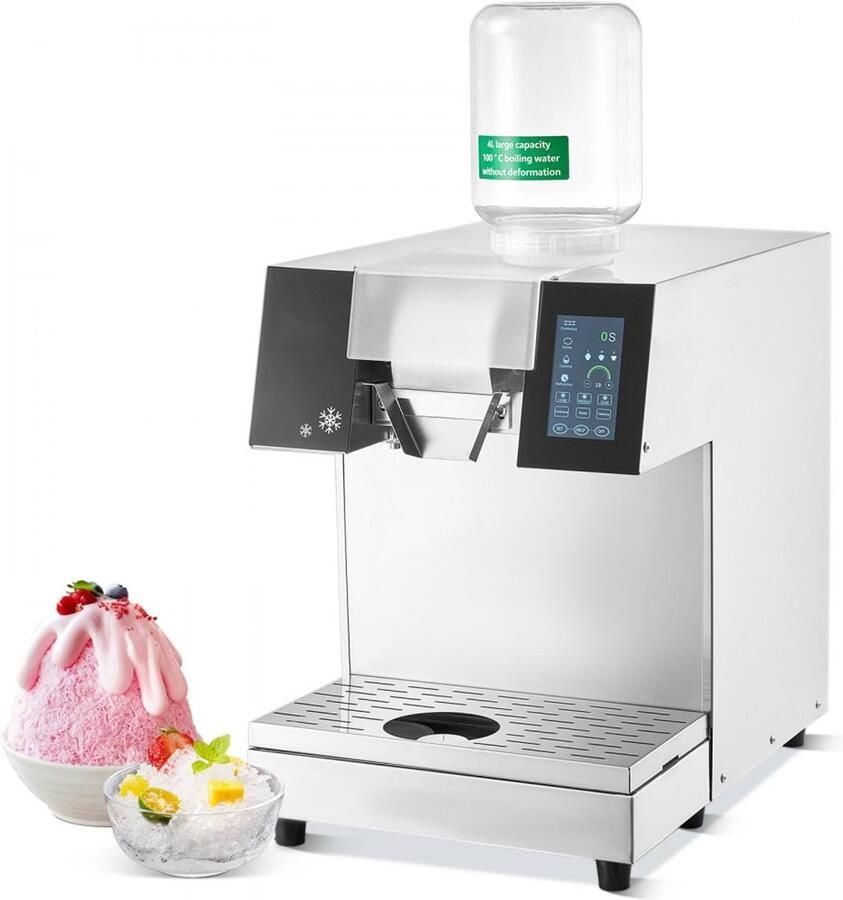 Schilferijsmachine Commerciële sneeuwvlok-ijsmachine Capaciteit 180 kg 24 uur RVS Behuizing Vloeistofkoeling LCD-Touchscreen Elektrisch