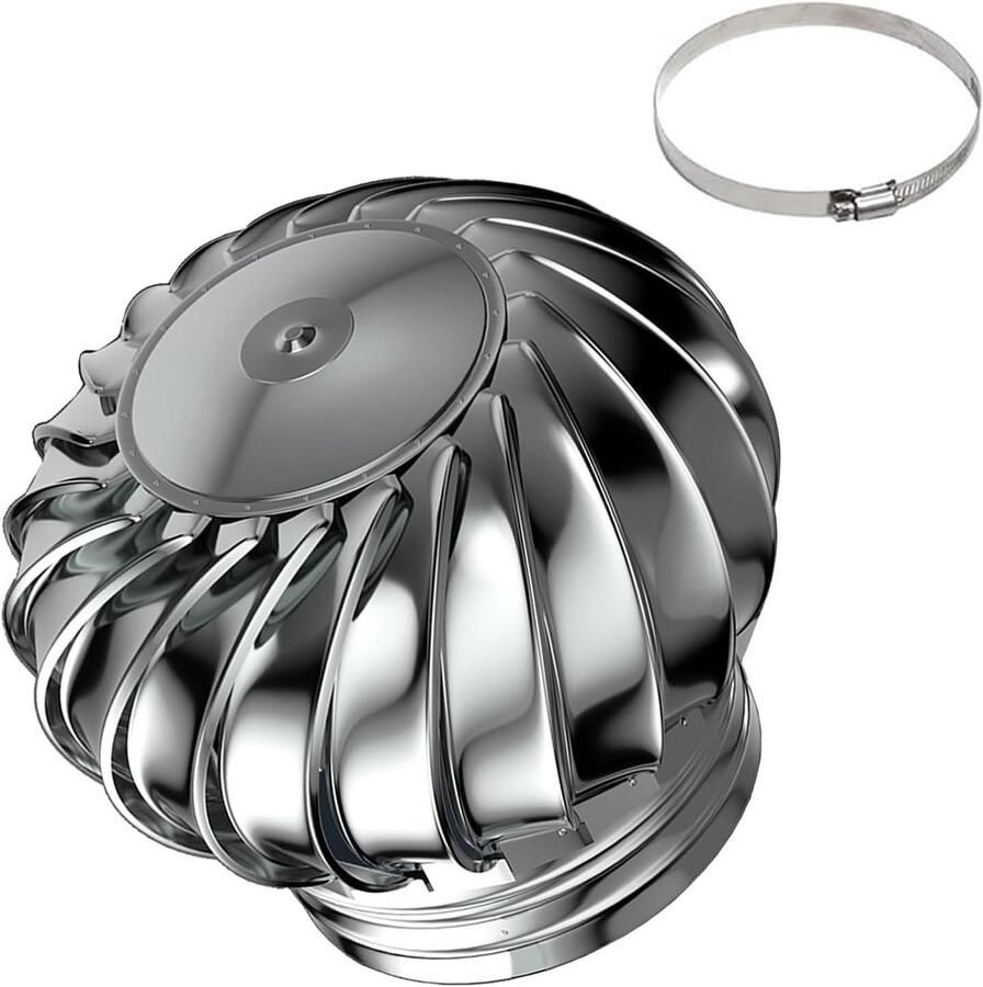 Schoorsteenkap Dakventilator Luchtcirculatie Verbeteren Geruisloos Regendicht 150mm One Color