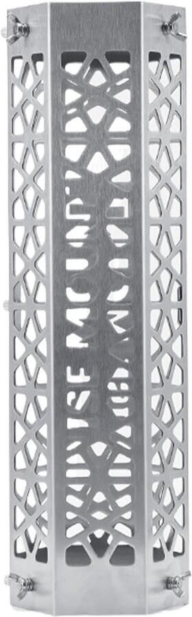 Schoorsteenkap Roestvrijstaal Gaas Buiten Koken Anti-verbranding Ontwerp 40 x 12 cm Zilver