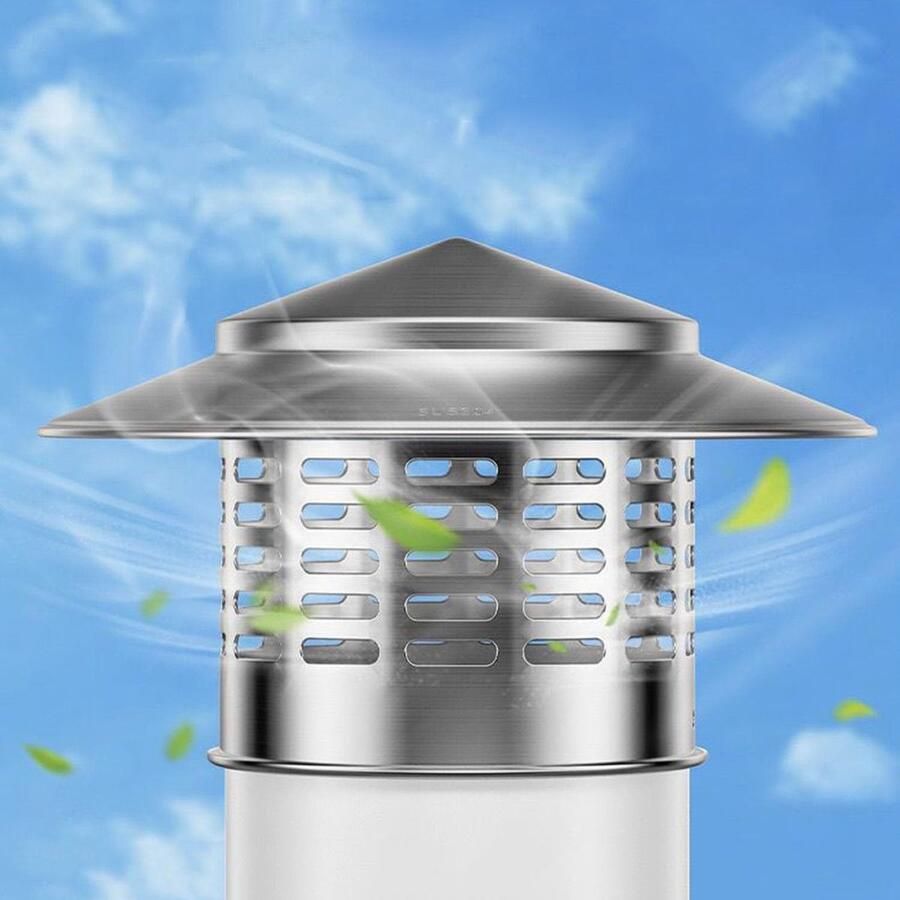 Schoorsteenkap RVS Regenkap Rookkanaal Ventilatie Verbeteren Verbreed Randontwerp 300mm Diameter Zilverkleurig