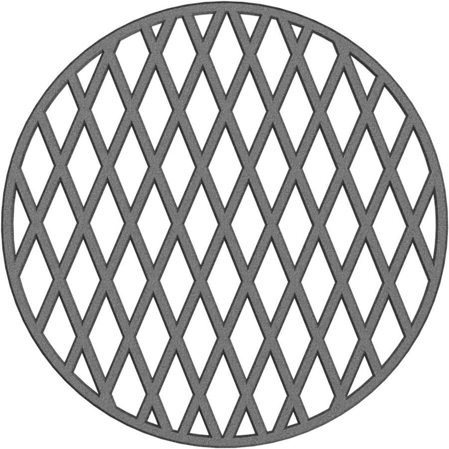 Schroeirooster Gietijzer Grillplaat Rond Buiten Koken Optimale Warmteverdeling Ø 36cm Antraciet