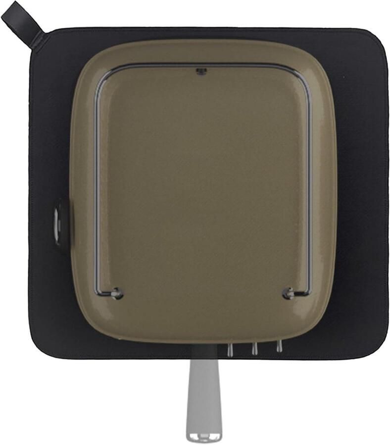 Schuifmat Koffiezetapparaat Apparaatmat Beschermer Keuken Organiseren Antislip Rubberen Basis 30 x 30 cm Zwart