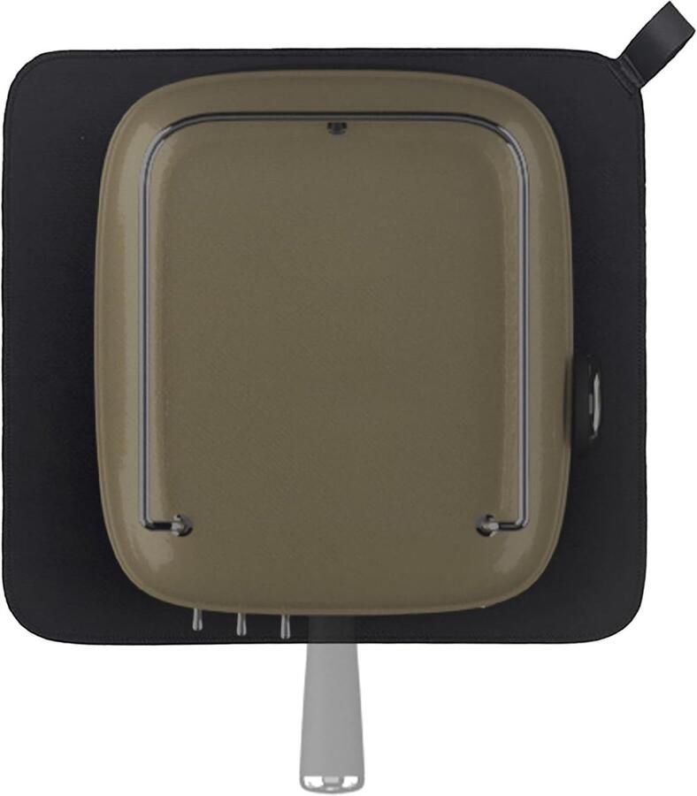 Schuifmat Koffiezetapparaat Glijplaat Keuken Apparaat Verplaatsen Anti-Kras Bescherming 33 x 32 cm Zwart
