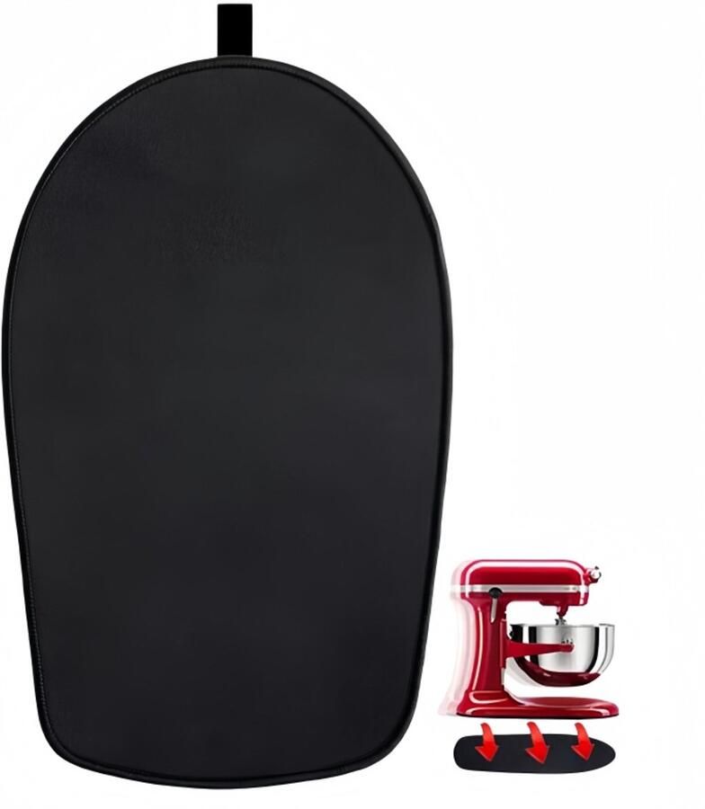 Schuifmat voor staande mixer hittebestendige mat voor keukenapparatuur voor mixers van 4 5-5 liter 34×20×3cm zwart