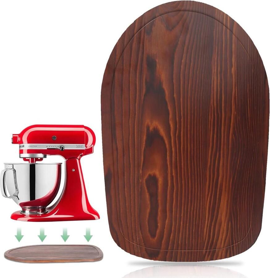 Schuifplaat Mixer Onderlegger Keukenmachine Verplaatsen Specifiek Vormontwerp 374 x 252 cm Bruin