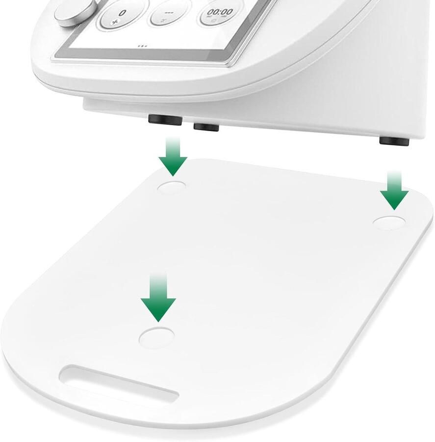Schuifplank Keukenmachine Glijplank Thermomix Apparaat Verplaatsen Met Handgreep 37.4 cm Transparant