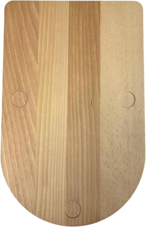 Schuifplank Keukenmachine Houten Plank Apparaat Verplaatsen Met Handgrepen 41 x 26 x 2.8 cm Natuurlijk