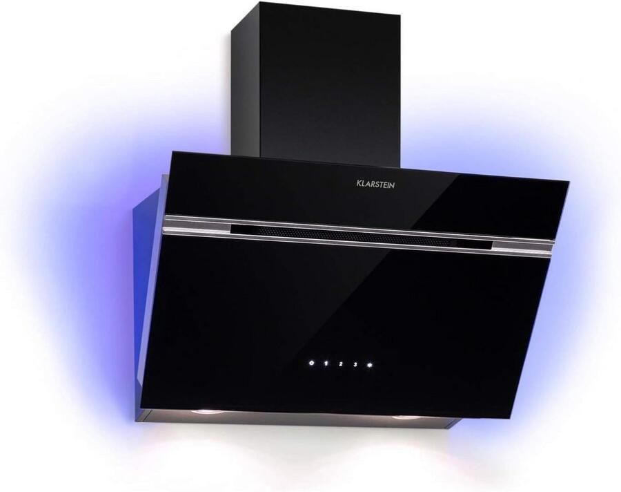 Schuine Afzuigkap 60 cm met RGB Verlichting en Krachtige Afvoer