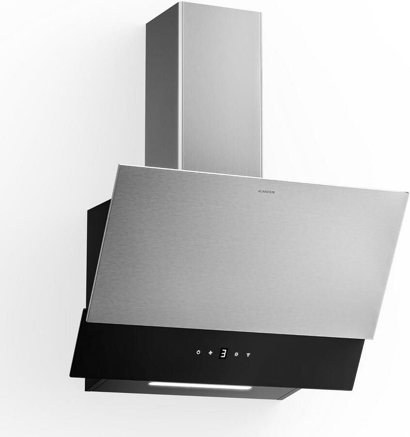 Schuine Afzuigkap 60cm met LED Verlichting en Touch Controle Hoog Vermogen