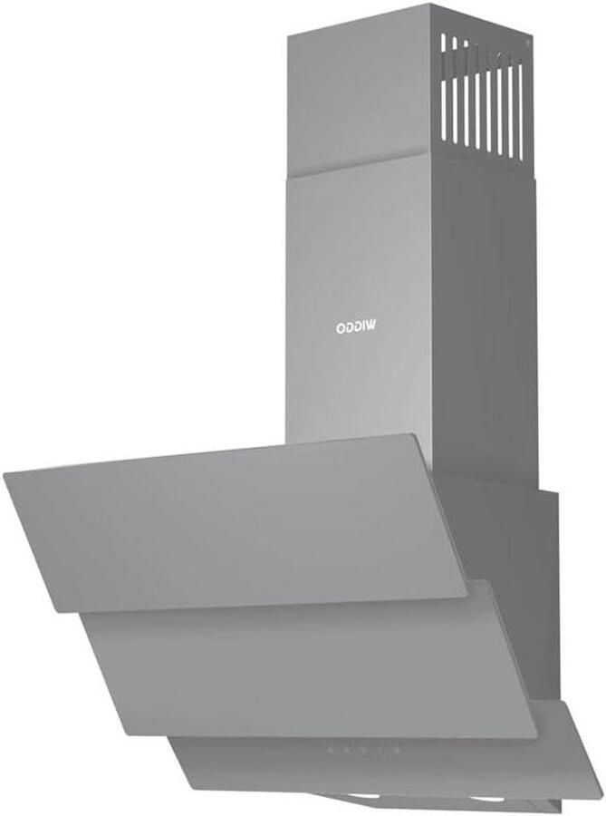 Schuine Afzuigkap Wandkap Keuken Koken Zonder Geur Eco Double Vented 50 cm Grijs Glas - Foto 1