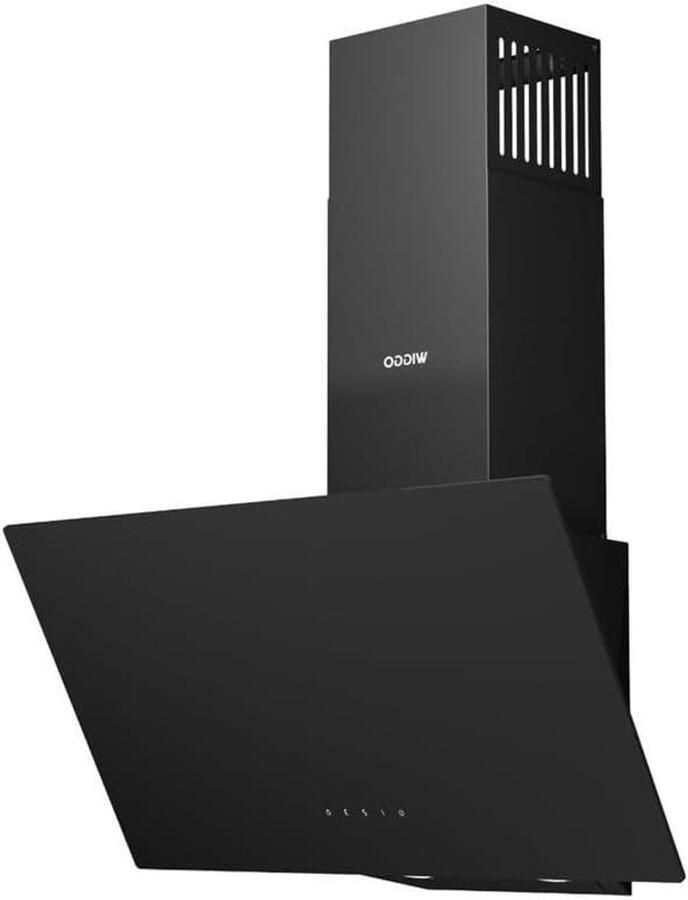 Schuine Afzuigkap Wandmodel Afzuiging Keuken Lucht Zuiveren 5 Jaar Garantie 90 cm Breed Zwart