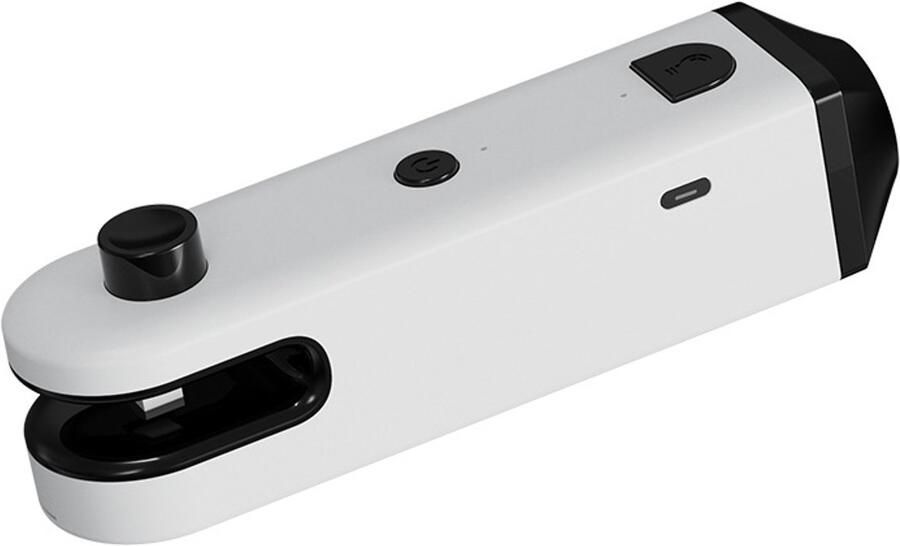 Sealmachine met snijblad Handsealer Mini-sealer Met magneet zaklamp en flesopener USB oplaadbaar Sealmachine Warmtesealmachine Sealapparaat Sealer Kunststofsealmachine Compacte sealmachine Draagbaar Wit