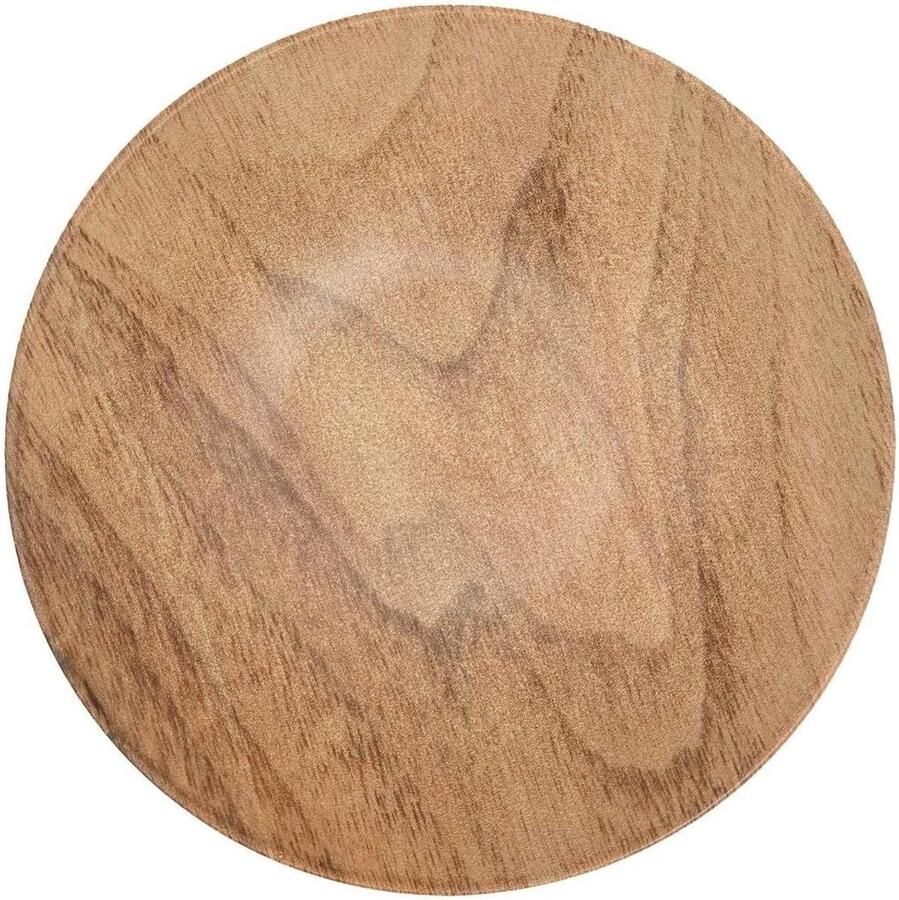 Secret de gourmet Soup plates wood diameter 20 cm brown