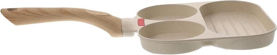 Sectionele Koekenpan Grillpan Ontbijtpan Gerechten Bereiden Antiaanbaklaag 38x19cm Zoals afgebeeld