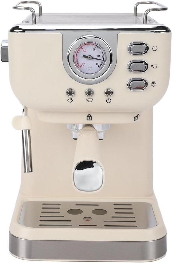 Espressomachine Pompdruk Koffiezetapparaat Semi Automatisch Thuis Koffie Zetten Hogedruk Extractie 32D x 31B x 25H cm