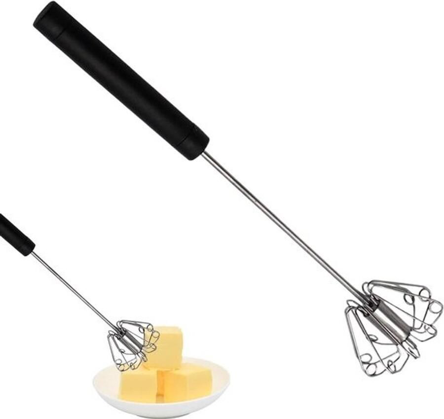 Semi-Automatische Mixer Handmixer Keuken Bakken en Mixen Roestvrij Staal 26 cm Zwart