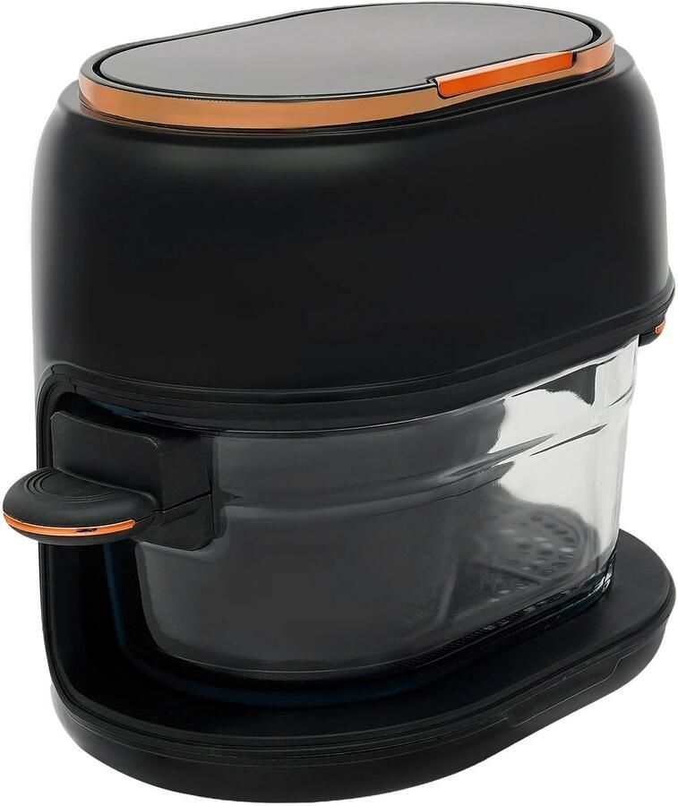 Sensova Airfryer Heteluchtfriteuse 4L met Touchscreen en Glazen Bakmand 1350W Gezonde Heteluchtfriteuse met Zichtbaar Kookproces Instelbare Temperatuur 60-190°C Veilig en Ideaal voor Gezinnen