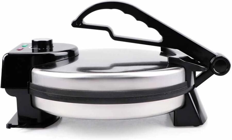 Sensova Crêpe- & Flatbreadmaker – 1800W Dubbelzijdige Elektrische Roti- en Pannenkoekenmaker – 32 cm Bakplaat – Antiaanbaklaag – Instelbare temperatuur tot 200°C – Professionele RVS Crêpemaker voor Thuis & Horeca