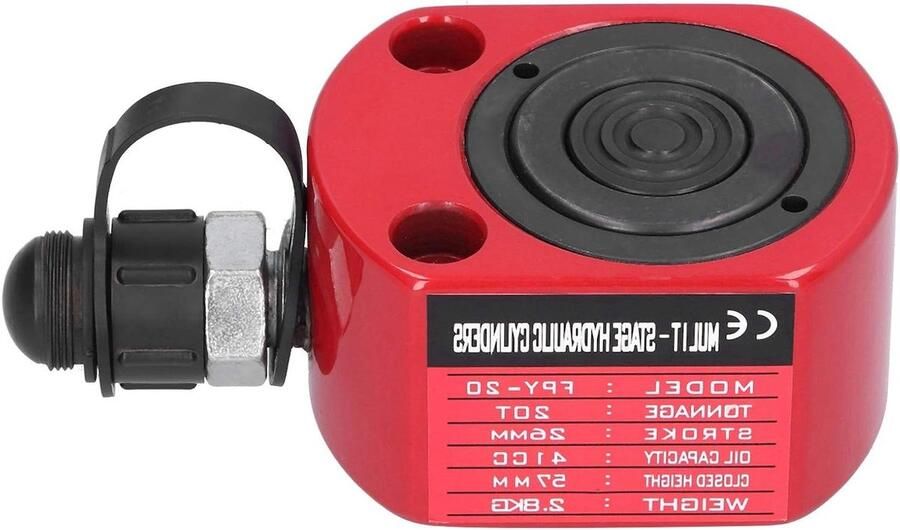 Separate Hydraulic Cylinder Ultra Thin Threaded Connector Dust Cap Corrosion Resistant Paint Chromed Piston Lightweight Multi-Angle Use Quick and Convenient