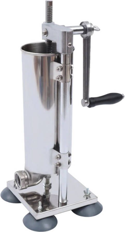 Serolux Worstenvuller Keukenmachine Vleesmolen Worstenmaker Machine Gemakkelijk Worst Vullen 4 Vulbuizen Zilver
