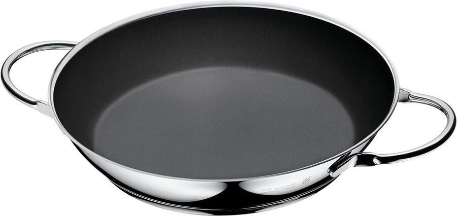 Serve- en braadpan Koekenpan Gecoat Vetarm braden Keramische antiaanbaklaag 24 cm Roestvrij staal