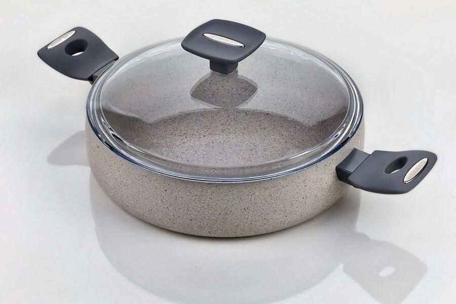 Serve pan Braadpan Koekenpan Maaltijden Bereiden Artech Stone antiaanbaklaag 28 cm Zwart