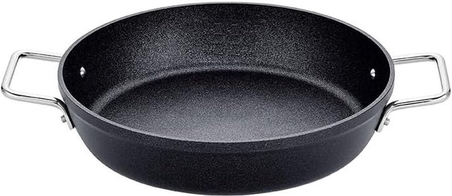Serveerpan Aluminium Koekenpan Allround Koken Krasbestendige Coating 32 cm Zwart