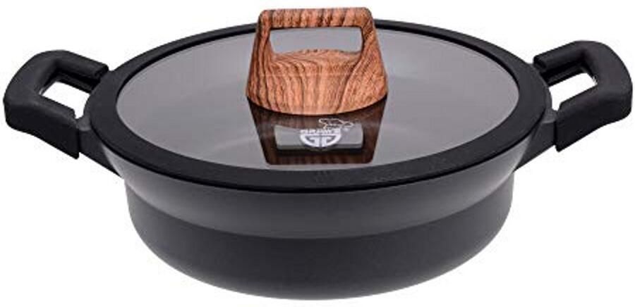 Serveerpan gegoten aluminium 24 cm – Braadpan voor vetarm braden en smoren