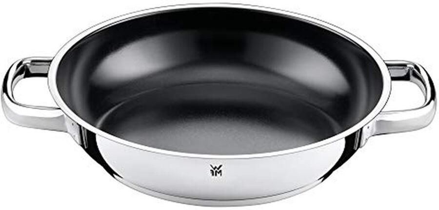 Serveerpan Koekenpan Gerechten Bereiden Keramische Coating 24 cm Zilverkleurig