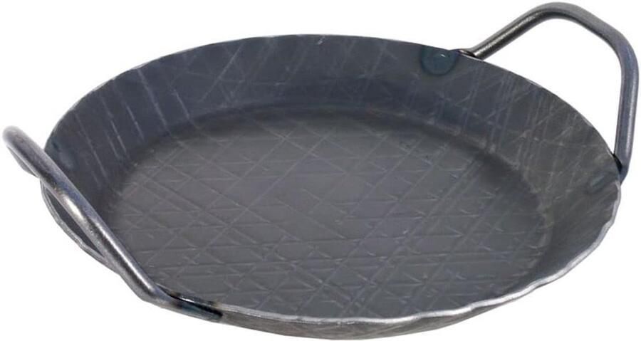 Serveerschaal Pan Koekenpan met handvatten Koken en serveren Koud gesmeed ijzer 20 cm diameter Zwart
