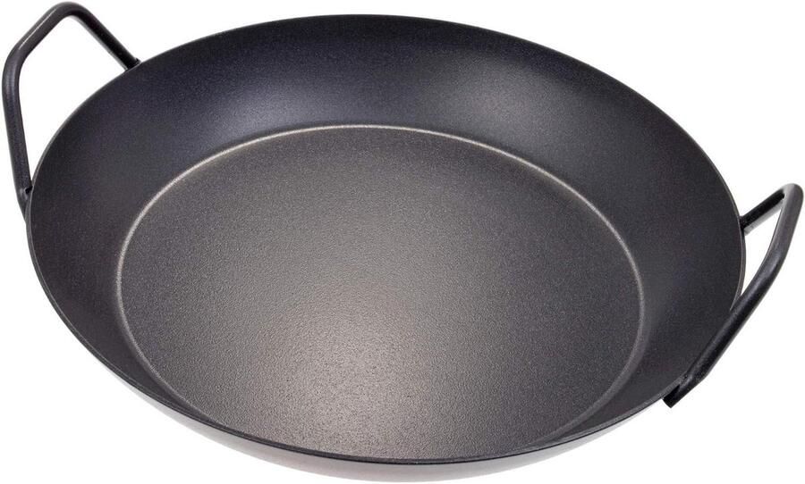 Serveerschaal van ijzer Koekenpan Braadpan Gezond koken Gepatenteerde coating 32 cm Zwart