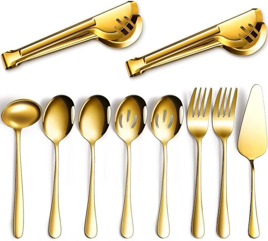 Servies Set Bestek Set Dineren Thuis Roestvrij Staal 10 Stuks Goud