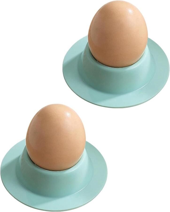 Set Eierdopjes Ei Houders Ontbijt Presenteren Siliconen Materiaal Set van 2 Macaron Kleuren