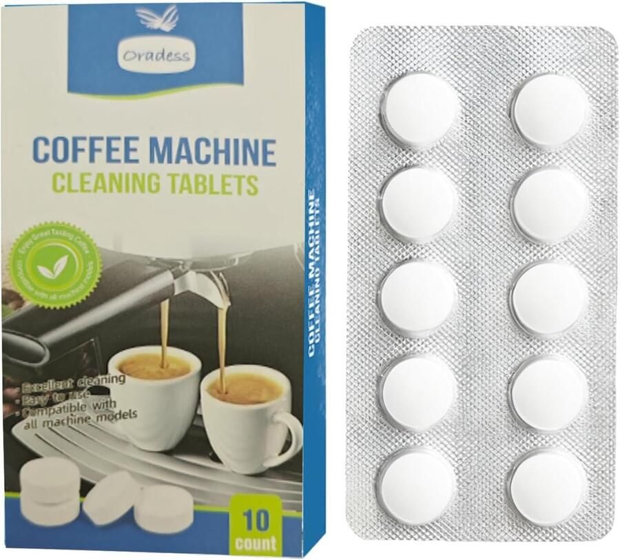 Set van 10 Reinigingstabletten voor Koffiemachines Verwijder Koffieolie Onderhoud Huishoudelijke Apparaten voor Optimale Hygiëne