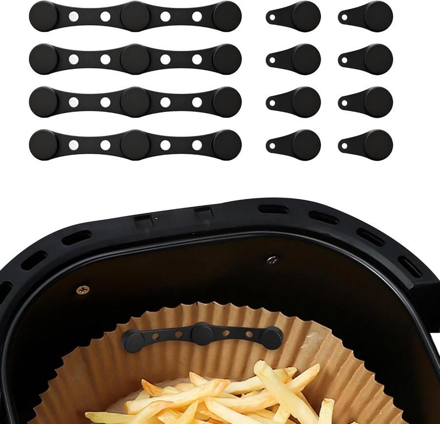 Set van 12 Hittebestendige Magneten voor Airfryer Bakpapier Herbruikbaar Accessoire