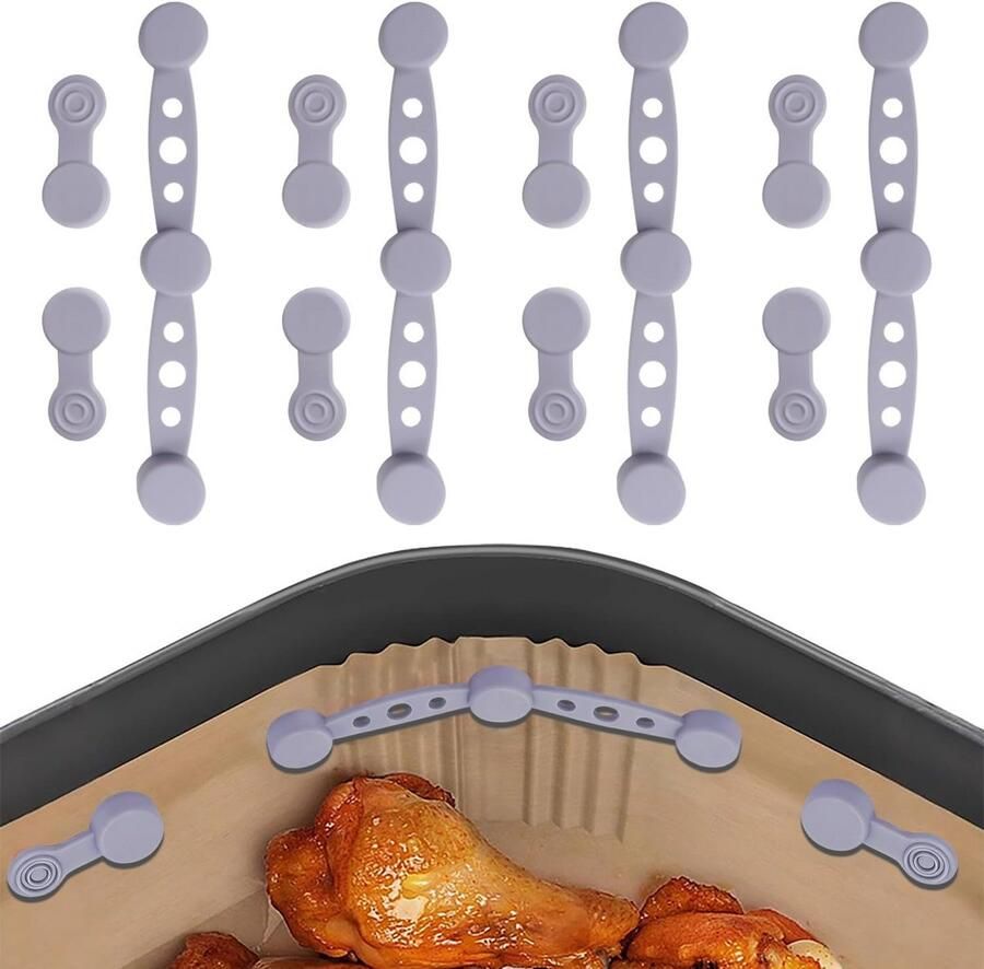 Set van 12 Magnetische Siliconen Clips voor Airfryer Accessoires