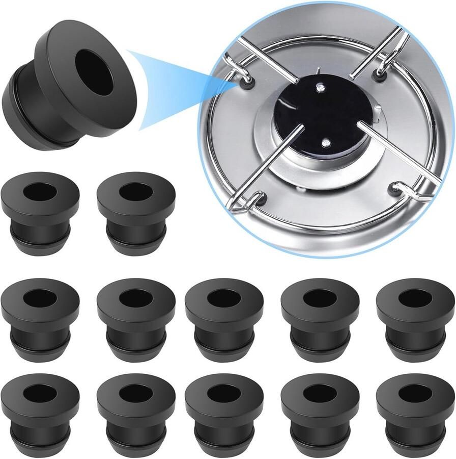 Set van 12 Potsteunrubbers voor Gasfornuizen en Campers