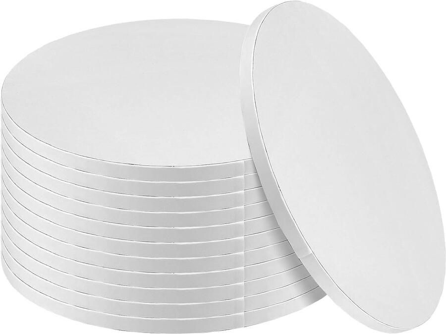 Set van 12 ronde taartplaten van 10 inch (254mm) Stevige cake drums voor verjaardagsdecoratie en bruiloft desserttafels ideaal voor bakken en presenteren