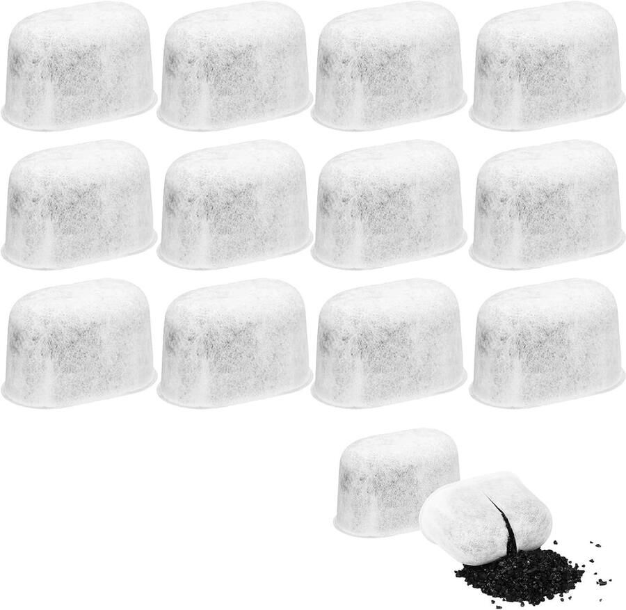 Set van 12 vervangende actieve koolstof waterfilters voor espressomachines ideaal voor koffieaccessoires verbeterde smaak en waterkwaliteit