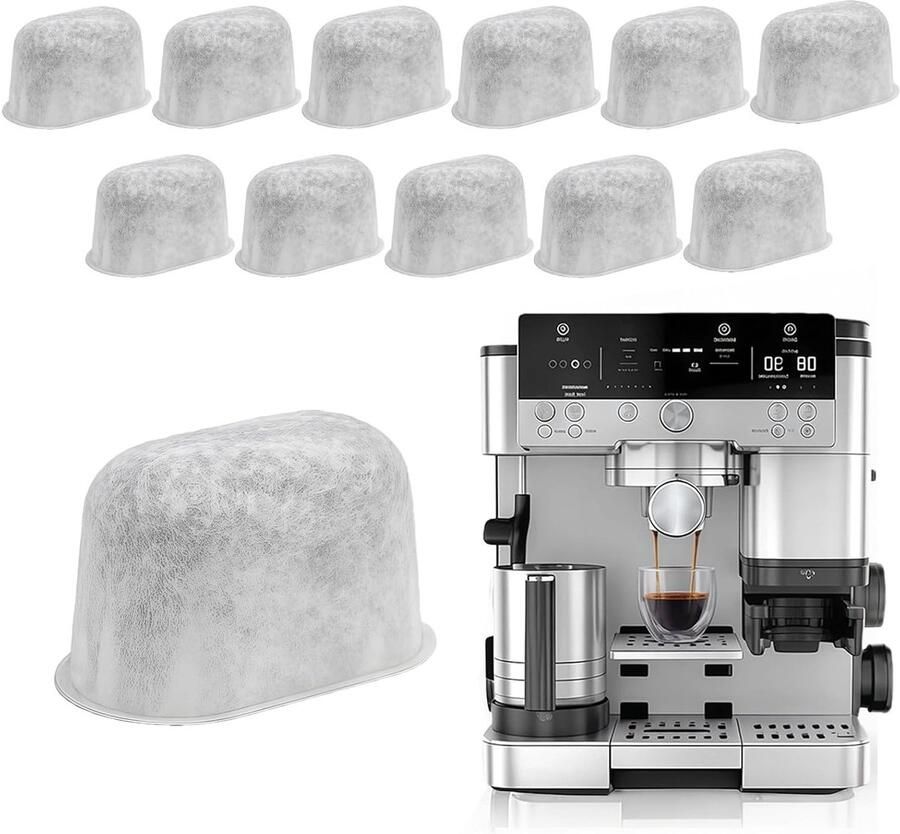 Set van 12 Vervangende Waterfilters voor Koffiezetapparaten Actieve Koolstoffilters Waterfilter Invoegen Koffie Accessoires Drinkwaterfilter Koffiefilter Koffiekwaliteit Verbeteren