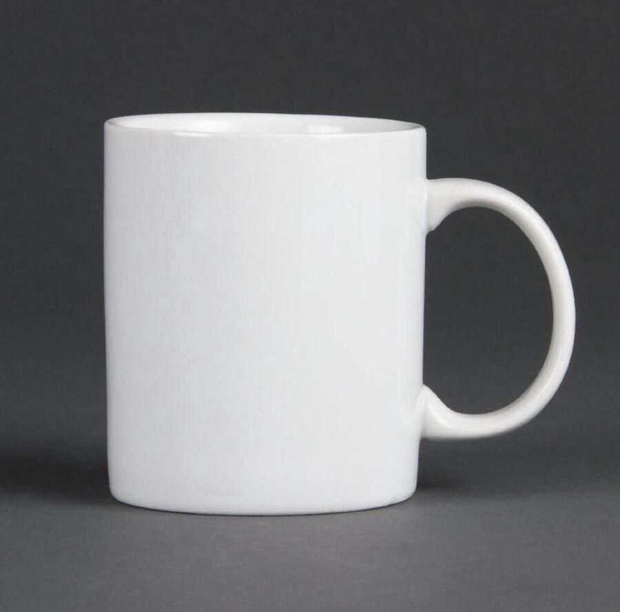 Set van 12 Witte Koffiemokken Standaard Model 30cl