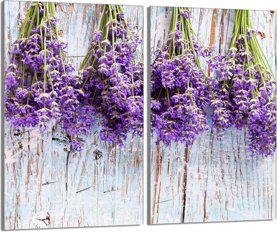 Set van 2 Afdekplaten voor Fornuis Glas Lavendel Universele Bescherming voor Inductie en Keramische Kookplaten