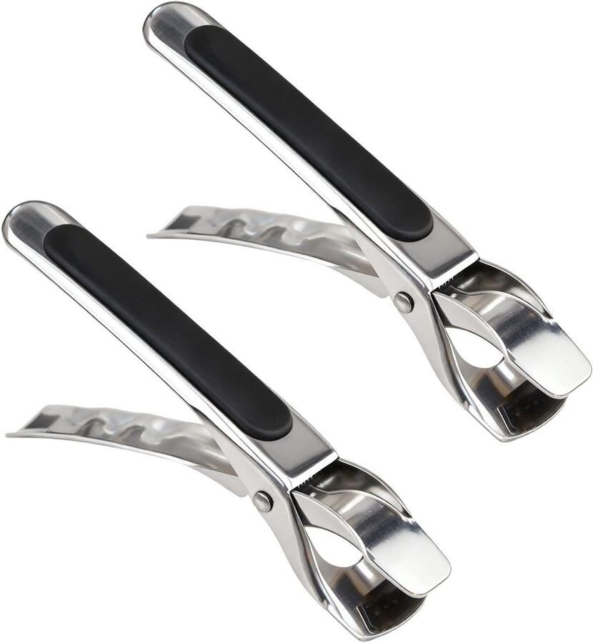 Set van 2 Antislip Veiligheids Tangen voor Hete Pannen en Potten RVS Handgrepen voor Oven en Kookplaat