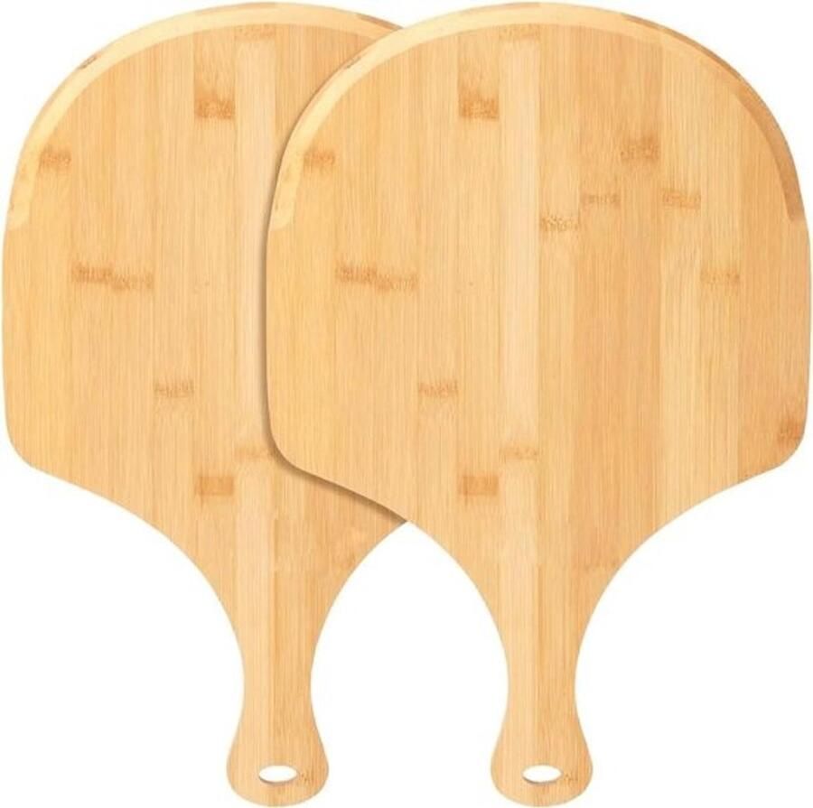 Set van 2 bamboe pizzaschillen 30 5 cm en extra grote snijplank 15x20 inch Duurzaam bamboe snijplank en pizza schaal met handvatten voor 12 inch pizza oven en het snijden van fruit kaas en brood