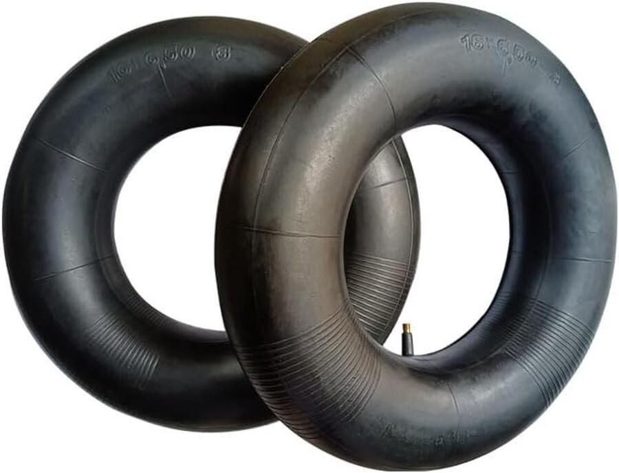 Set van 2 binnenbanden 16 × 6 50-8 met recht mondventiel 16 × 6 50-8 cm voor grasmaaiers kruiwagens tuinaanhangers karts strandwagen graspers microhelmstok
