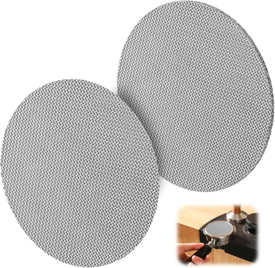Set van 2 Diffusorschijven 51 mm voor Filterhouders Roestvrij Staal 316 Herbruikbaar Accessoires voor Espressomachines en Koffiezetten